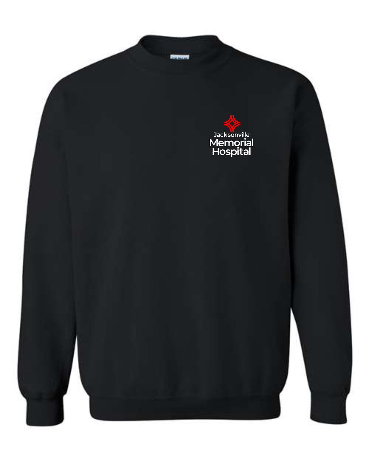 JMH-18000 BLACK CREW NECK SWEAT SHIRT (FRONT &amp; BACK PRINT)