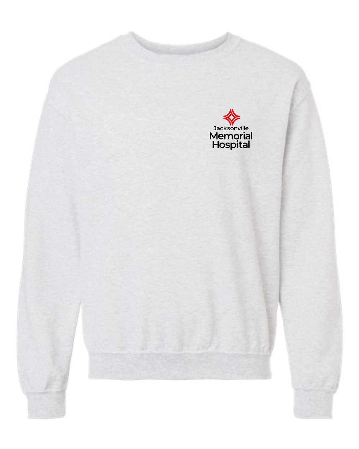 JMH-18000 ASH CREW NECK SWEAT SHIRT (FRONT &amp; BACK PRINT)