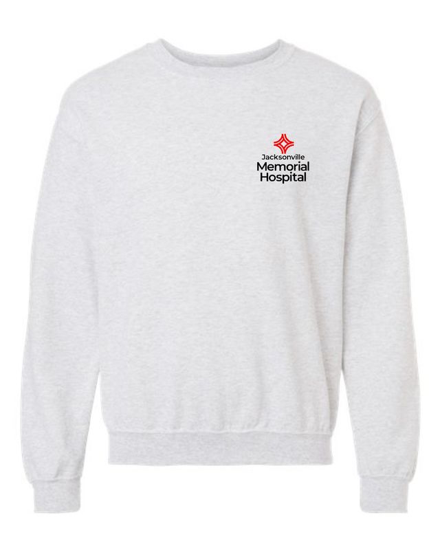 JMH-18000 ASH CREW NECK SWEAT SHIRT (FRONT &amp; BACK PRINT)