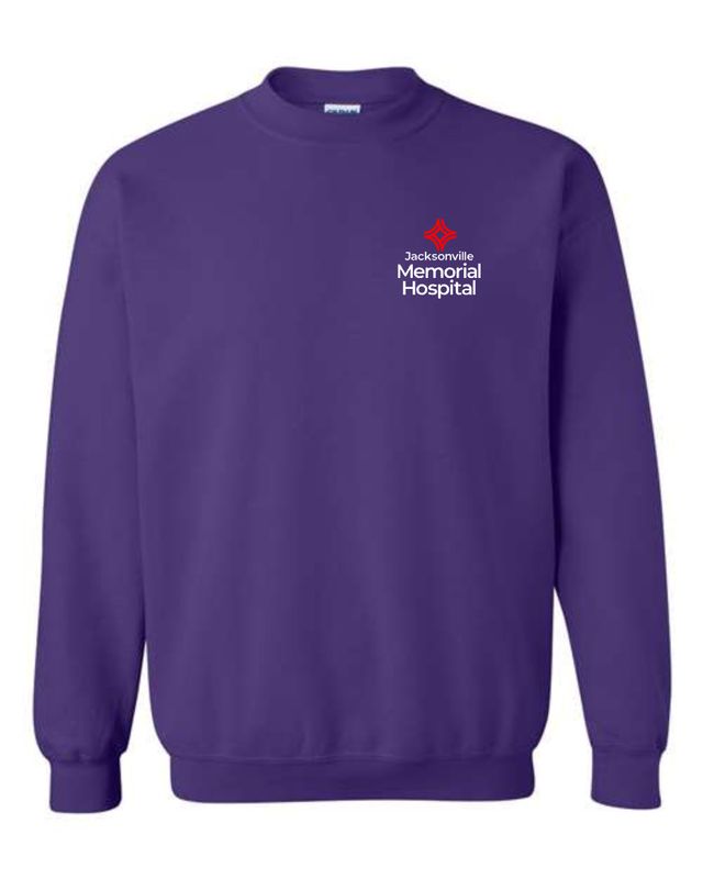 JMH-18000 PURPLE CREW NECK SWEAT SHIRT (FRONT &amp; BACK PRINT)
