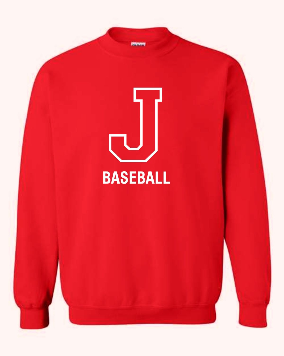 CRIMSONS BASEBALL-18000 RED J BASEBALL CREW NECK SWEATSHIRT