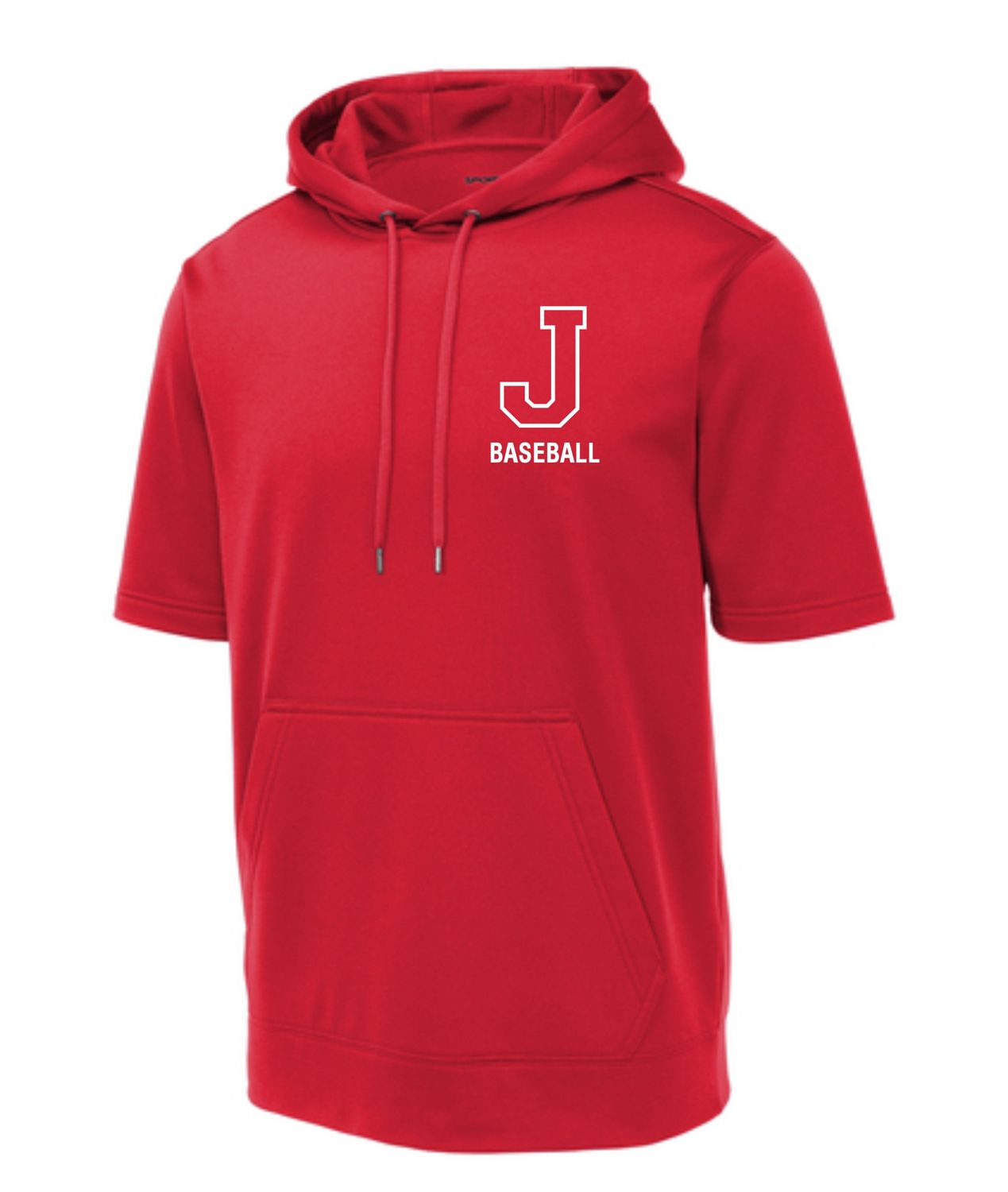 CRIMSONS BASEBALL-ST251 J PLATE RED SHORT SLEEVE HOODIE