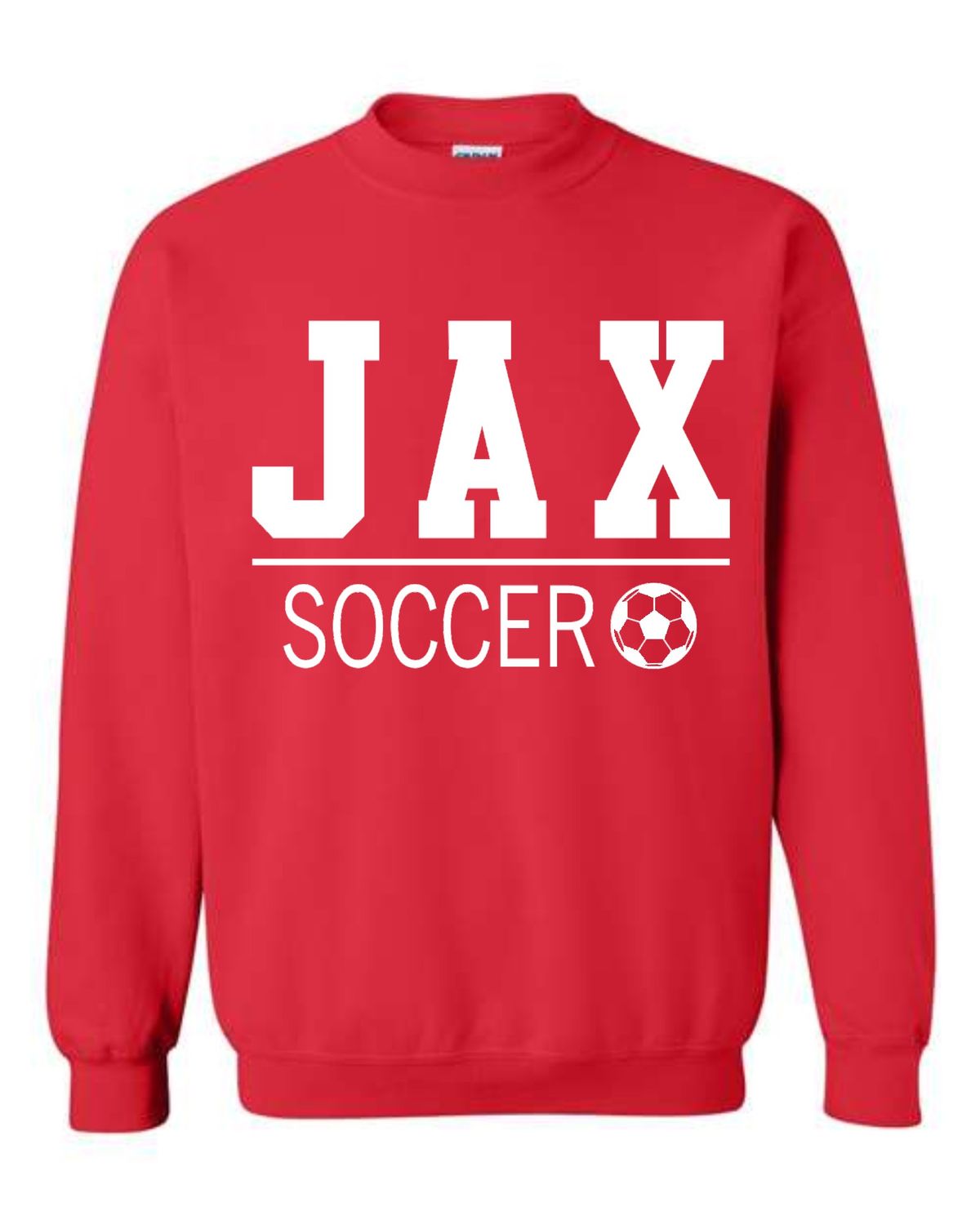 JAX SOCCER-18000 RED CREWNECK SWEATSHIRT