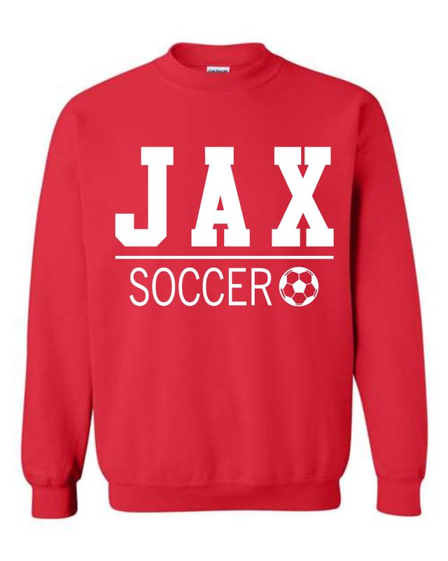 JAX SOCCER-18000 RED CREWNECK SWEATSHIRT
