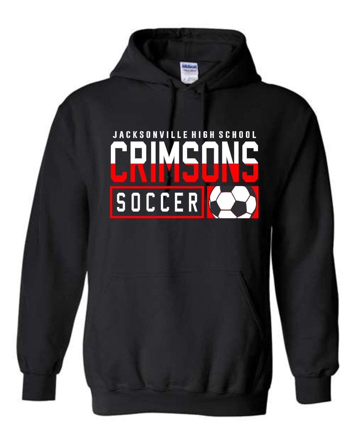 JAX SOCCER-18500 BLACK PULLOVER HOODIE