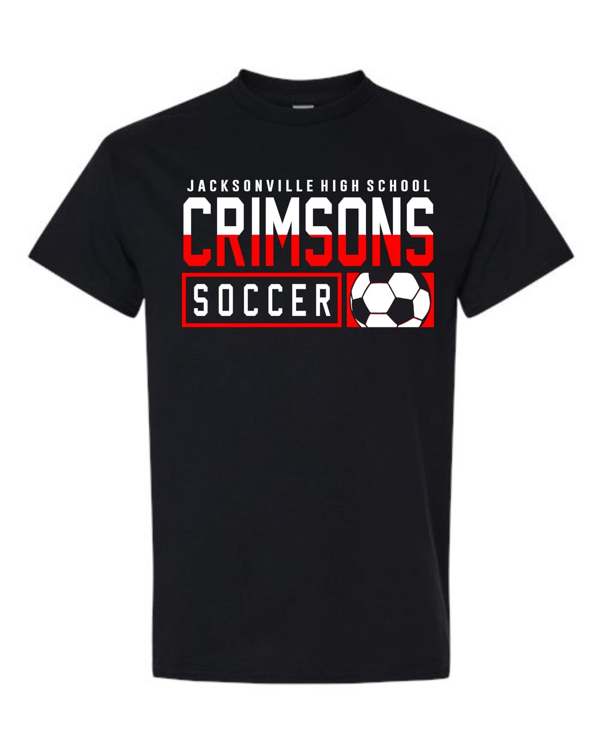 JAX SOCCER-5000 BLACK UNISEX T-SHIRT