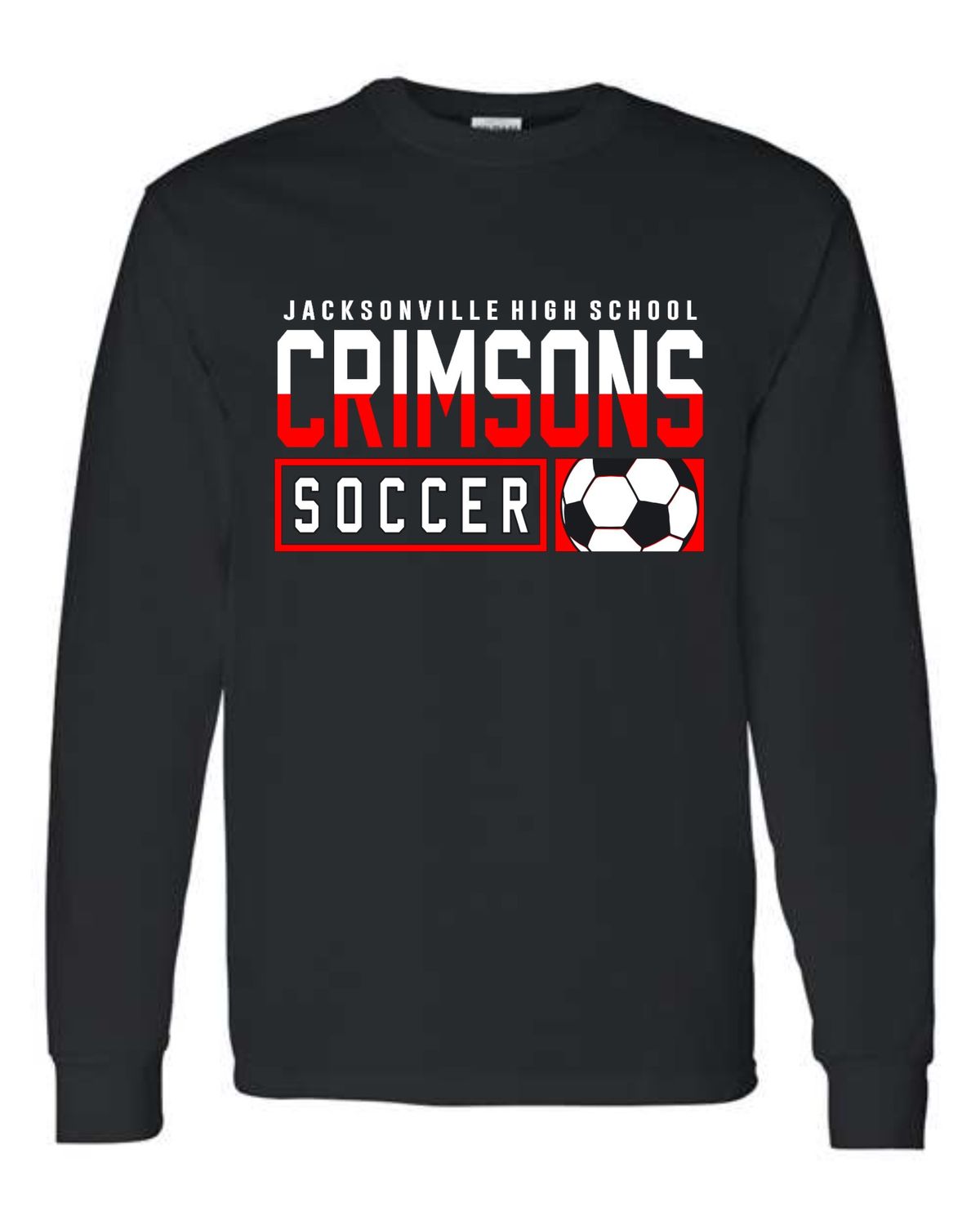 JAX SOCCER-5400 BLACK LONG SLEEVE-T