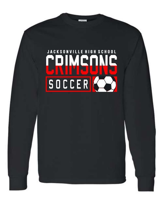 JAX SOCCER-5400 BLACK LONG SLEEVE-T