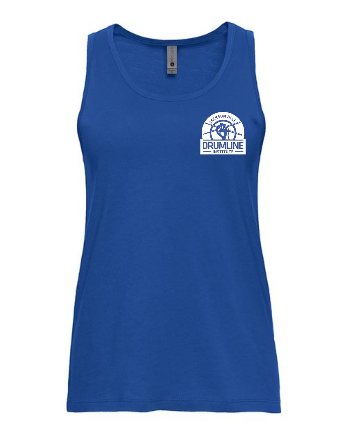 DRUMLINE-3933 ROYAL BLUE LADIES TANK / FRONT &amp; BACK PRINT