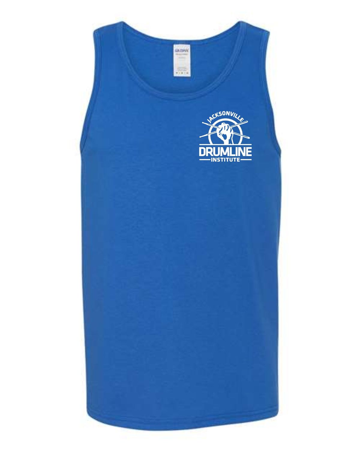 DRUMLINE-5200 BLUE UNI-SEX TANK TOP/ FRONT &amp; BACK PRINT