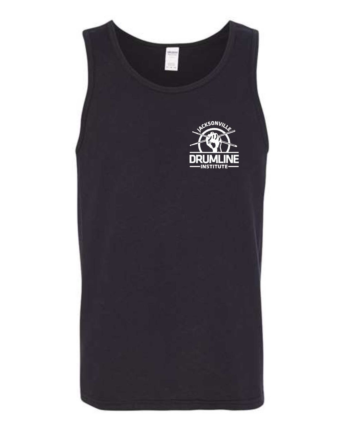 DRUMLINE-5200 BLACK UNI-SEX TANK TOP/ FRONT &amp; BACK PRINT