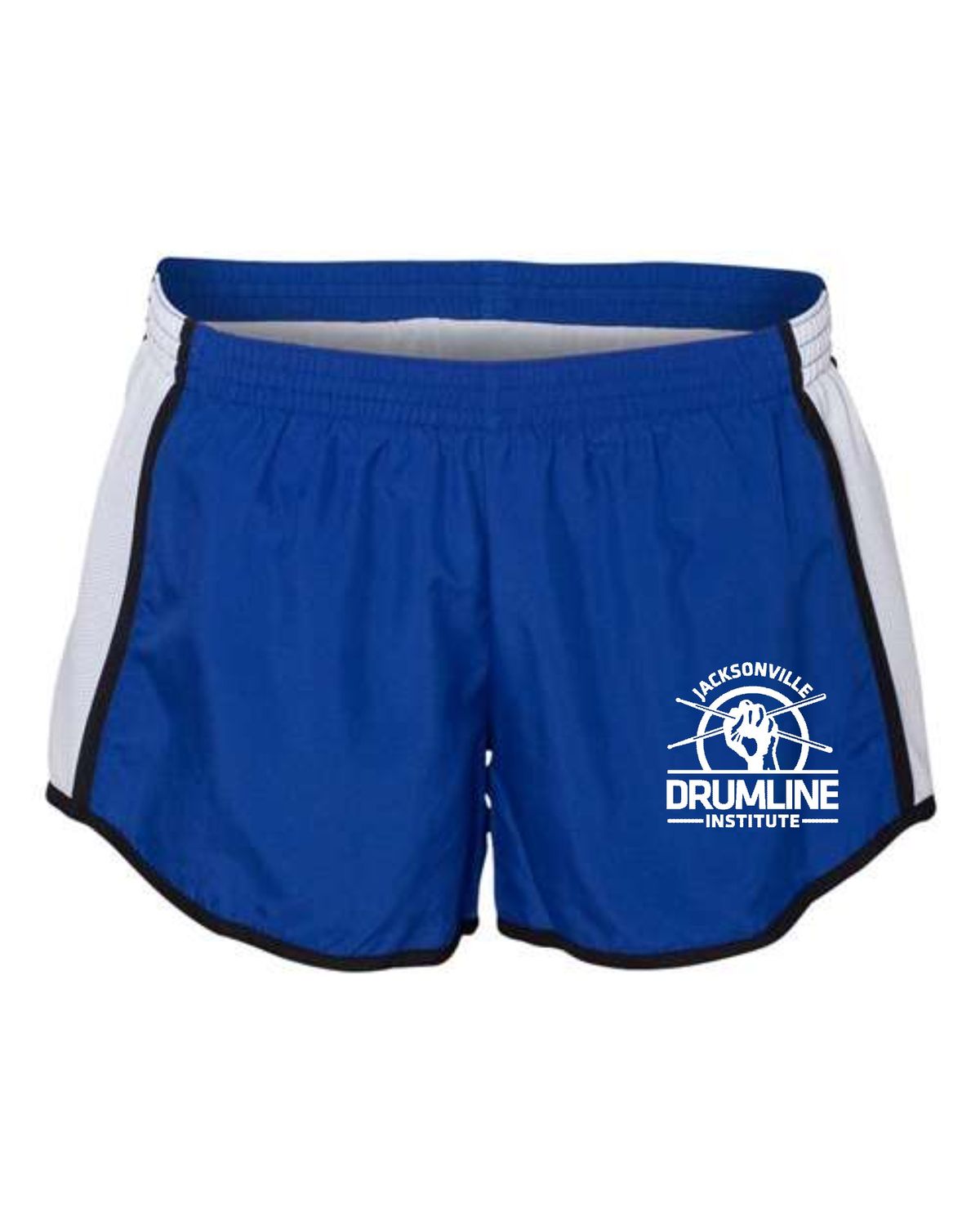 DRUMLINE-1265 ROYAL BLUE LADIES SHORTS / LEG PRINT