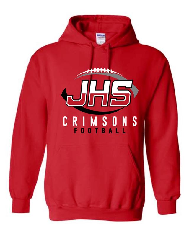 JHS CRIMSONS FOOTBALL-18500 RED PULLOVER HOODIE