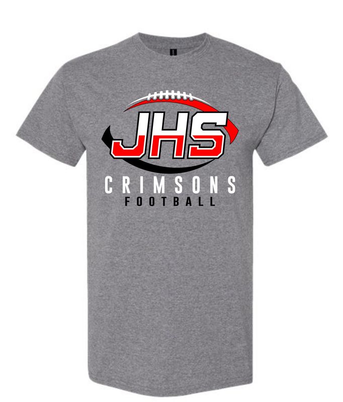 JHS CRIMSONS FOOTBALL-5000 DARK HEATHER UNI-SEX T-SHIRT
