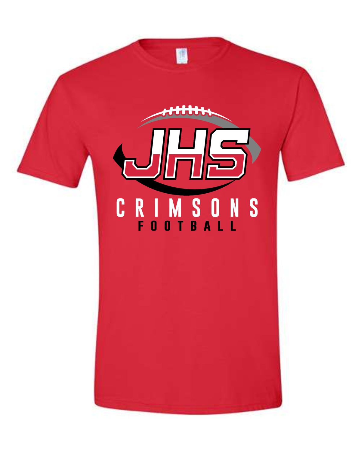 JHS CRIMSONS FOOTBALL-64000 RED UNI-SEX SOFT STYLE-T