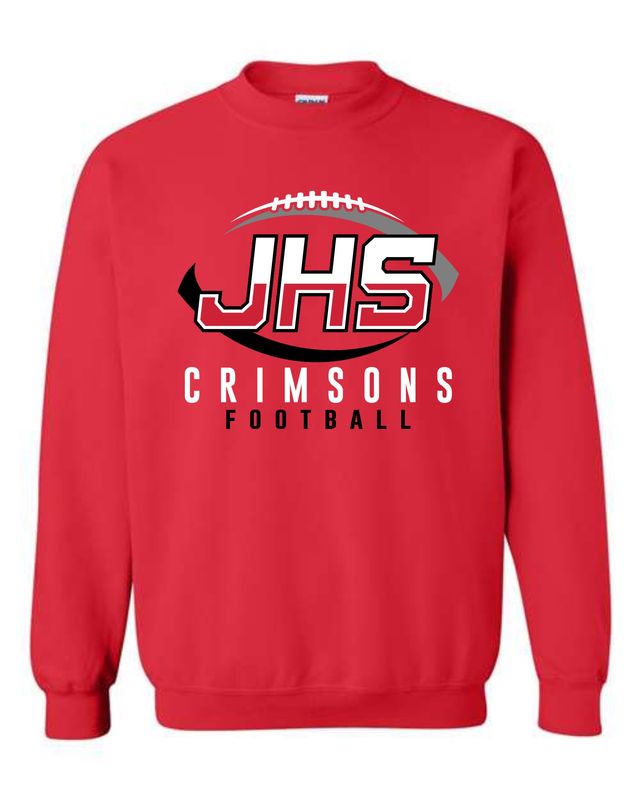 JHS CRIMSONS FOOTBALL-18000 RED CREWNECK SWEATSHIRT