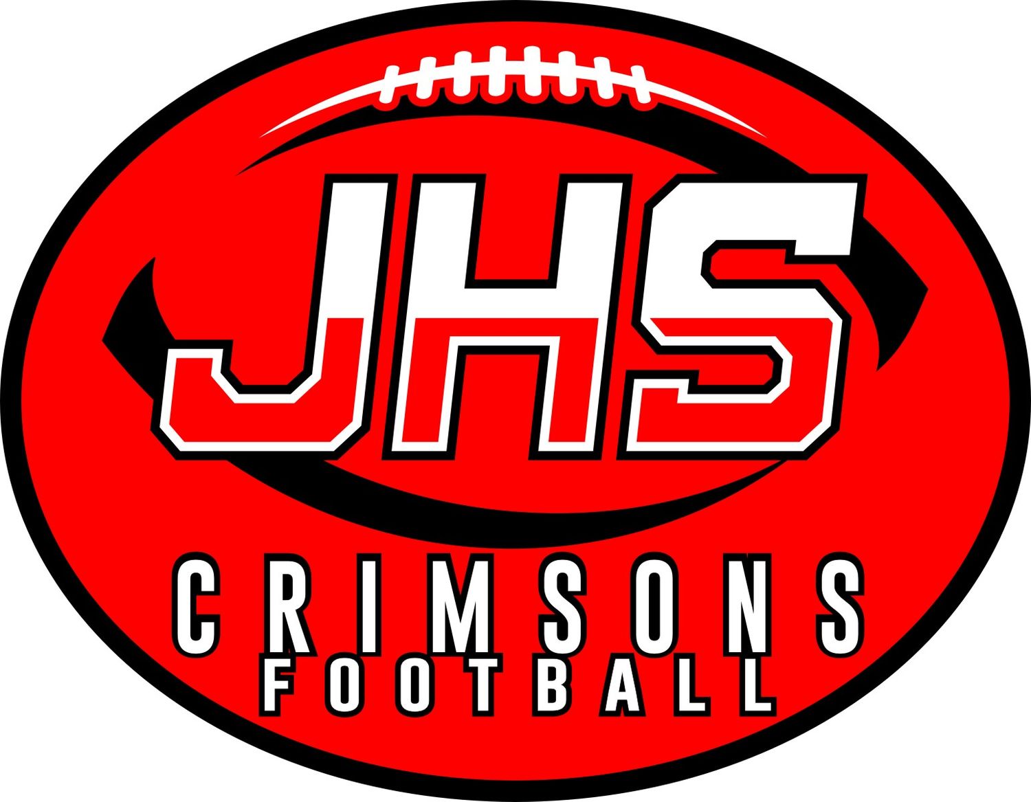 JHS CRIMSONS FOOTBALL-CAR DECAL