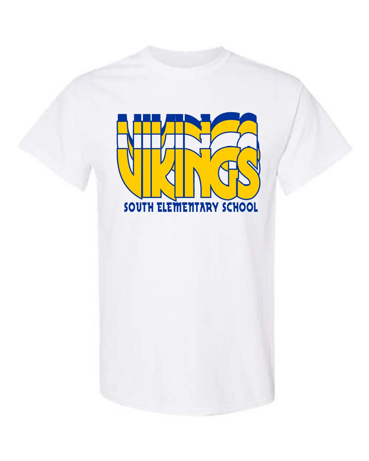 SOUTH SCHOOL VIKINGS-5000 WHITE UNI-SEX T-SHIRT