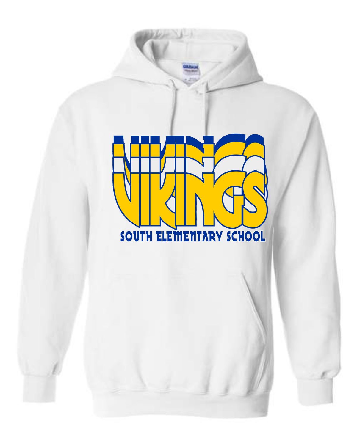 SOUTH SCHOOL VIKINGS-18500 WHITE PULLOVER HOODIE