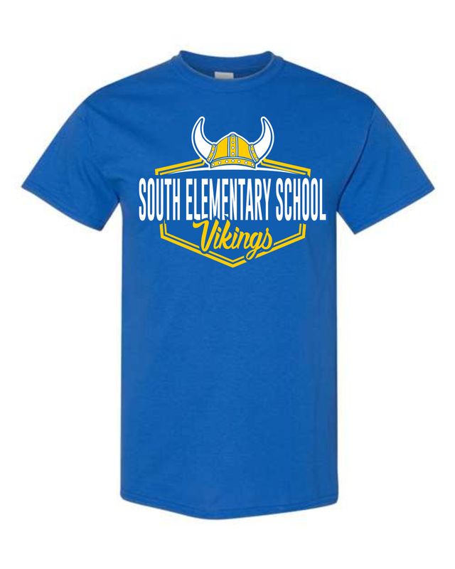 SOUTH SCHOOL VIKINGS-5000 ROYAL UNI-SEX T-SHIRT