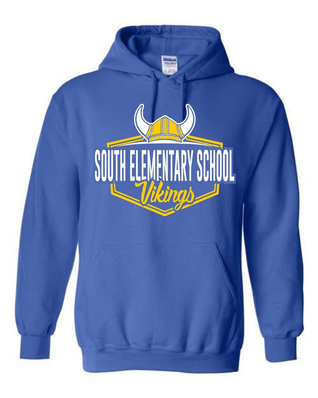 SOUTH SCHOOL VIKINGS-18500 ROYAL PULLOVER HOODIE