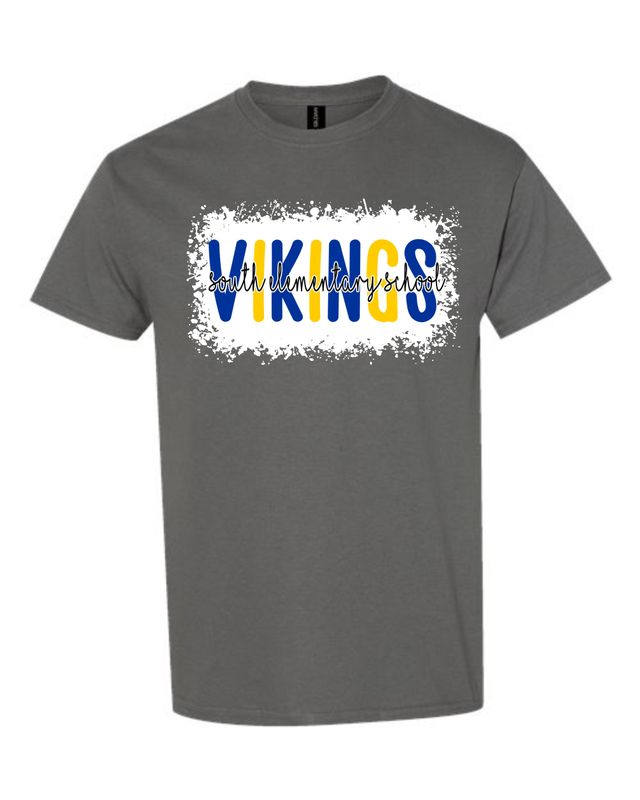 SOUTH SCHOOL VIKINGS-5000 CHARCOAL UNI-SEX T-SHIRT