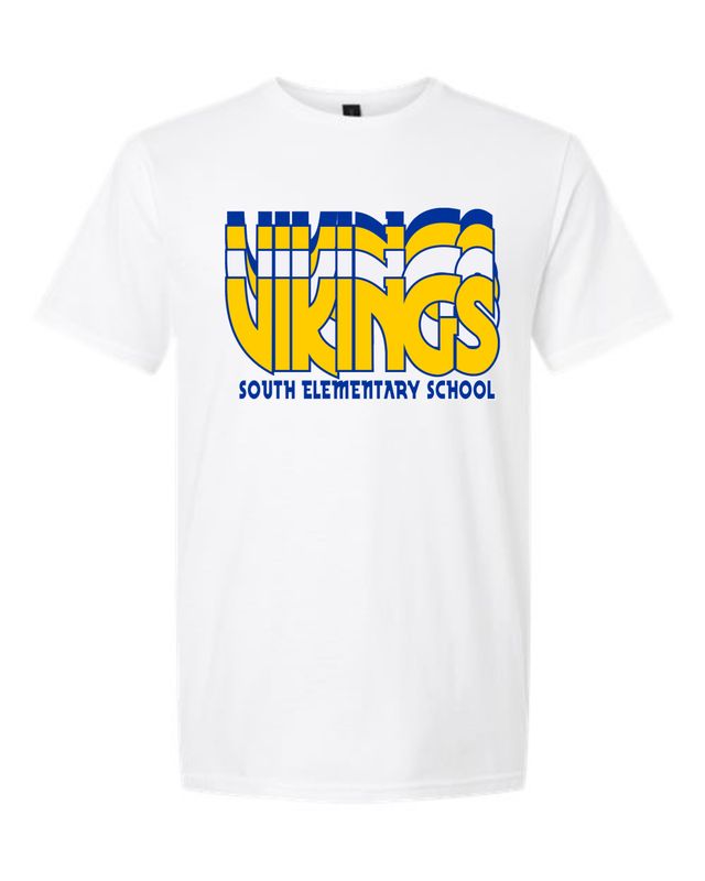 SOUTH SCHOOL VIKINGS-64000 WHITE SOFT STYLE-T