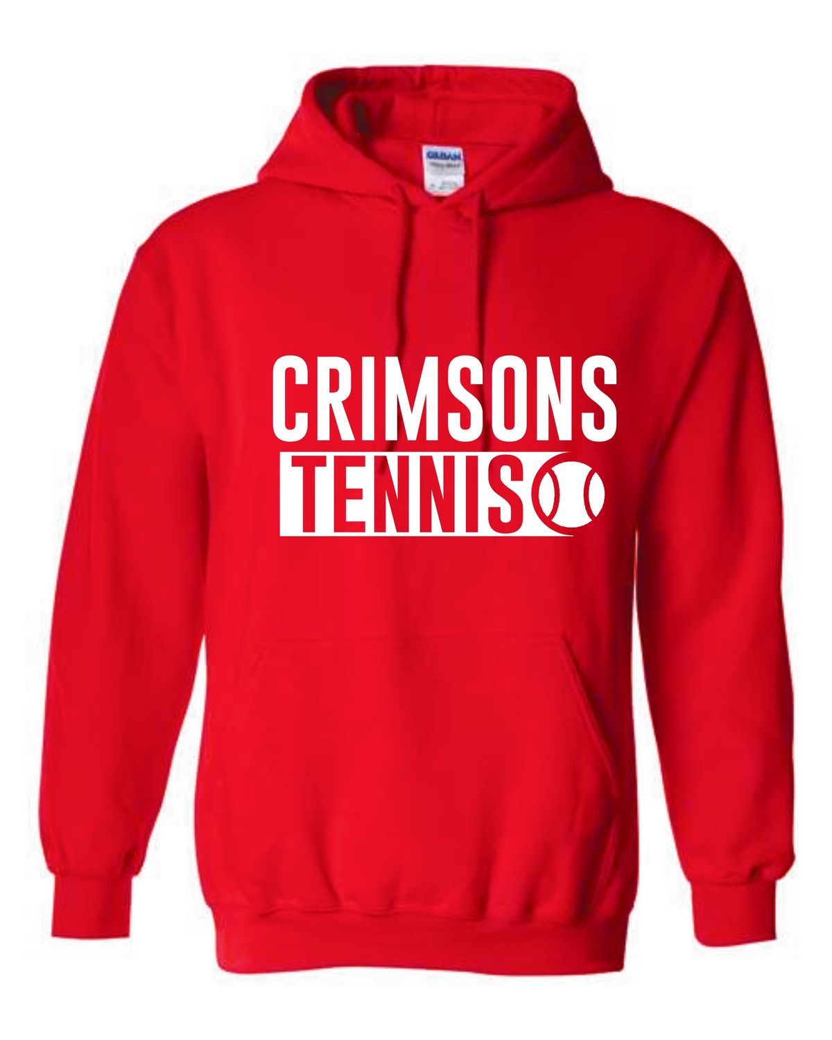 JHS TENNIS-18500 RED PULLOVER HOODIE