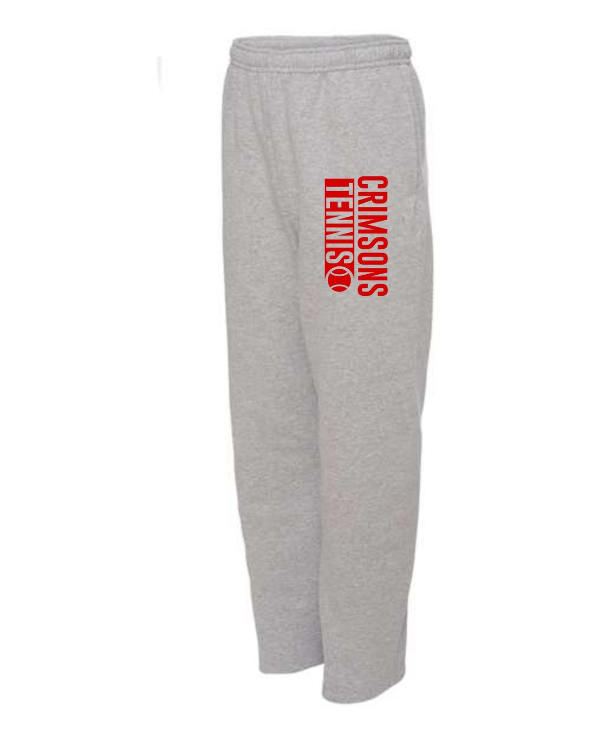 JHS TENNIS-974M GREY OPEN BOTTOM SWEAT PANTS W/POCKETS