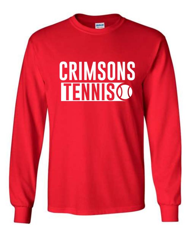 JHS TENNIS-5400 RED LONG SLEEVE-T