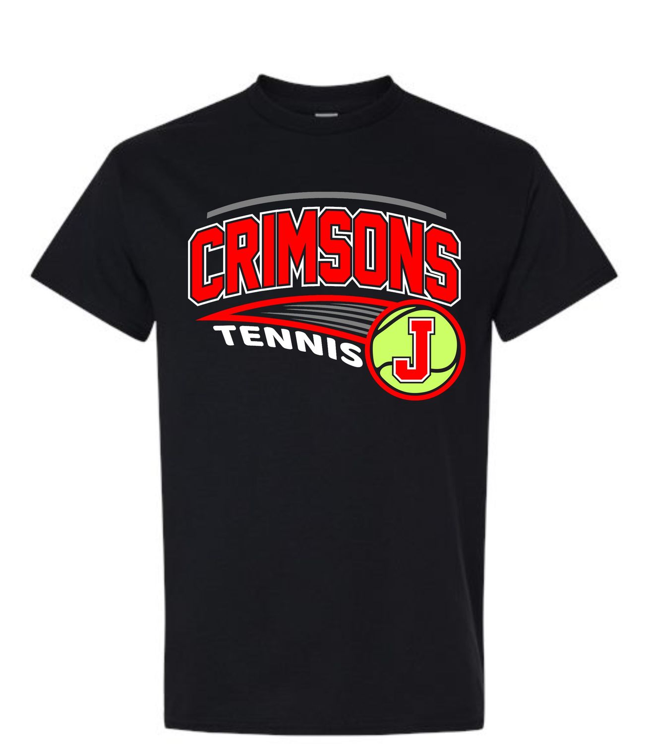 JHS TENNIS-5000 BLACK UNI-SEX T-SHIRT