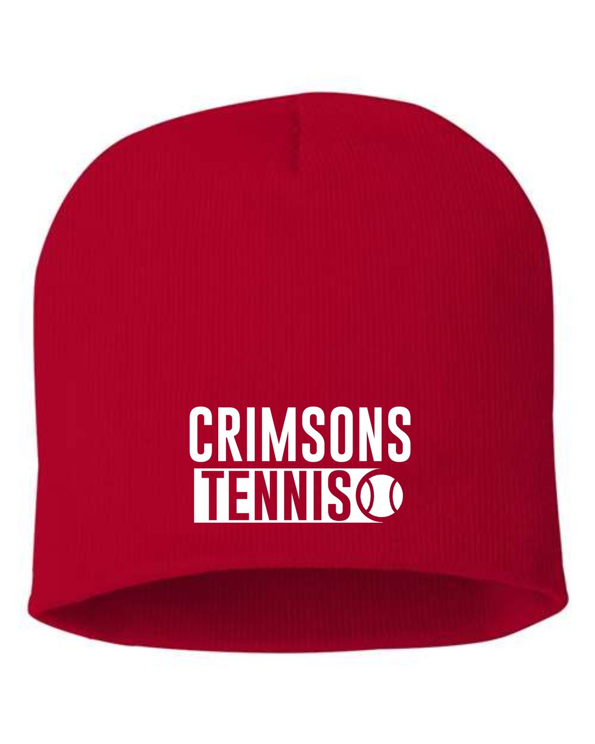 JHS TENNIS-SP08 RED 8&quot; BEANIE (EMBROIDERED)