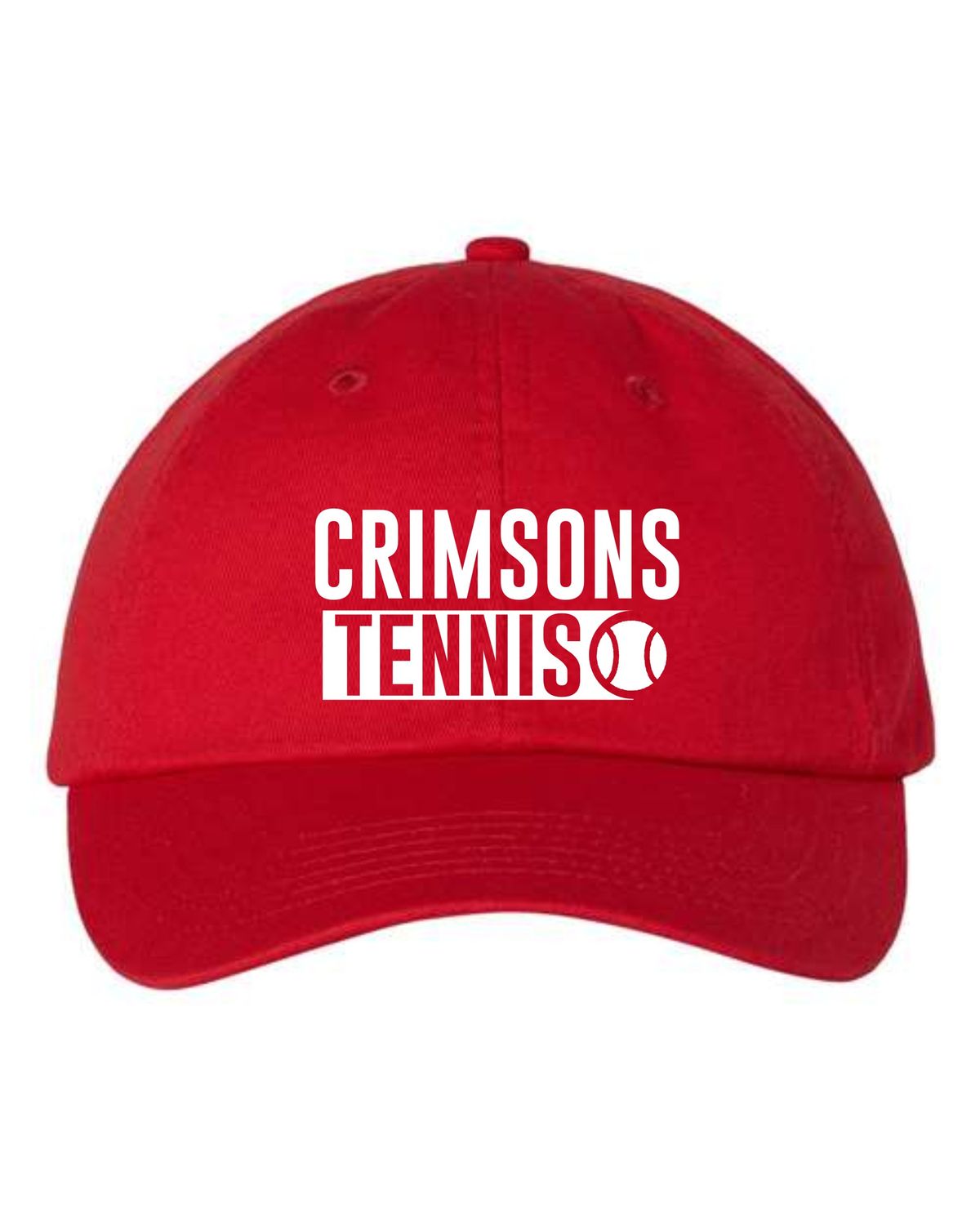 JHS TENNIS-VC300A RED ADJUSTABLE UNSTRUCTURED HAT
