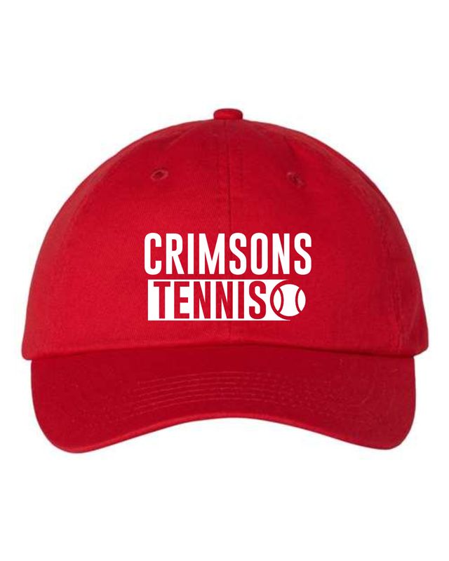 JHS TENNIS-VC300A RED ADJUSTABLE UNSTRUCTURED HAT