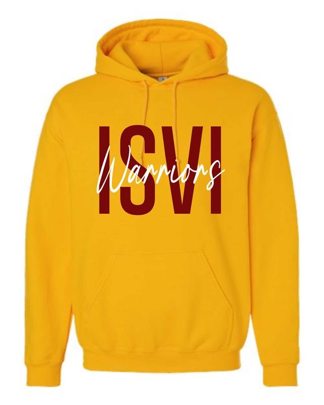 ISVI WARRIORS-18500 GOLD PULLOVER HOODIE