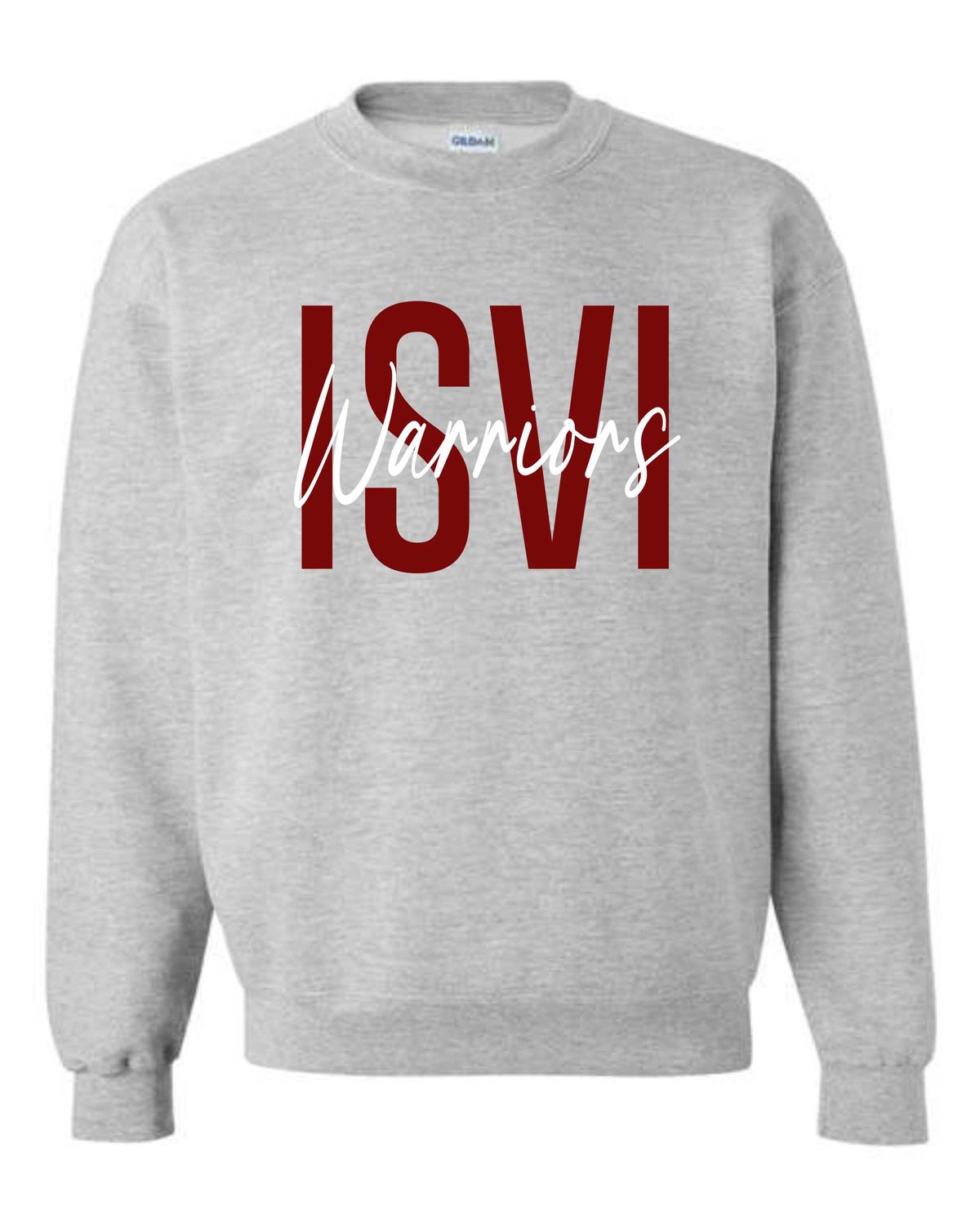 ISVI WARRIORS-18000 SPORT GREY CREWNECK SWEATSHIRT