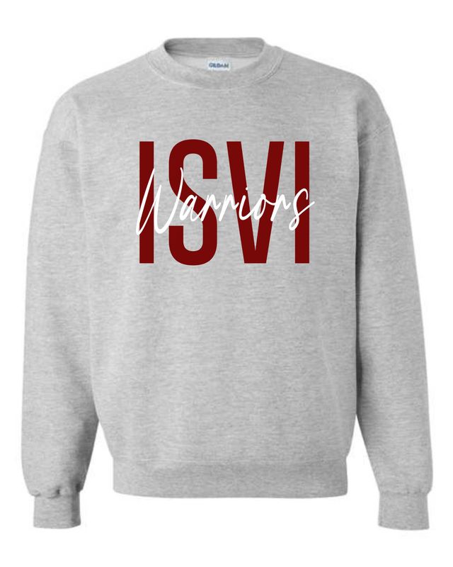 ISVI WARRIORS-18000 SPORT GREY CREWNECK SWEATSHIRT