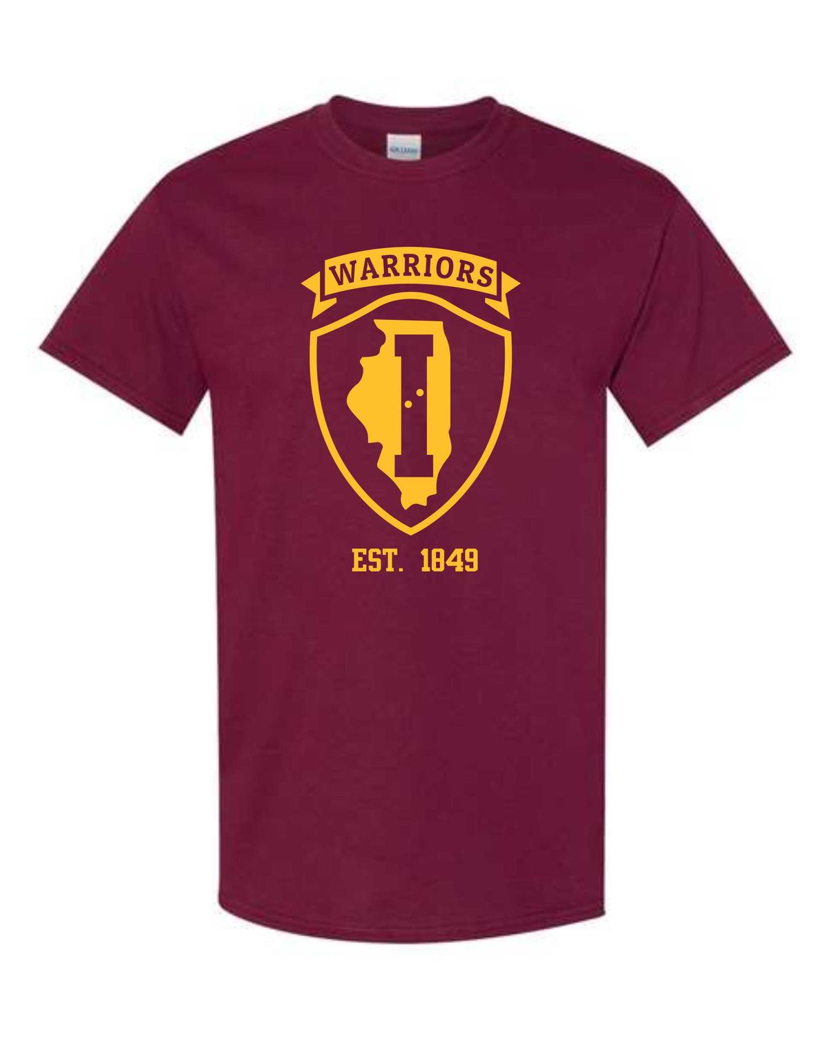 ISVI WARRIORS-5000 MAROON UNI-SEX T-SHIRT (FRONT PRINT)