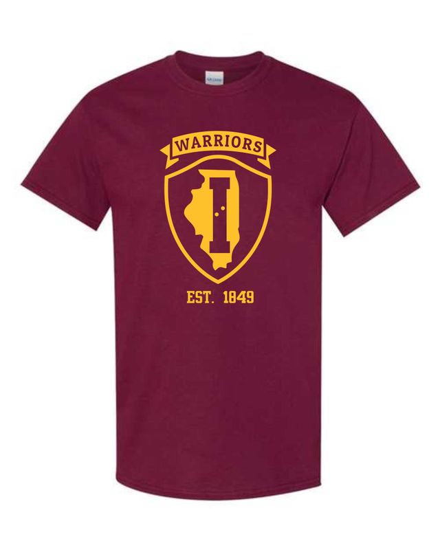 ISVI WARRIORS-5000 MAROON UNI-SEX T-SHIRT (FRONT PRINT)