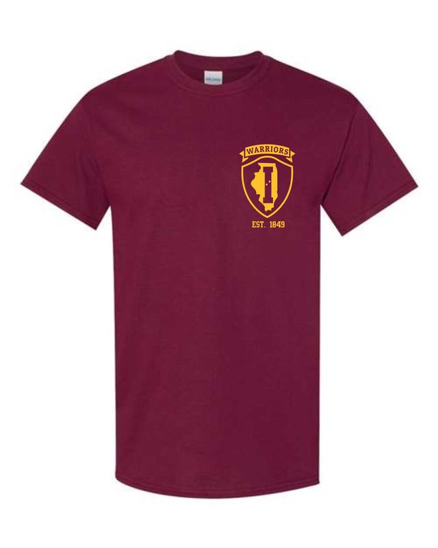 ISVI WARRIORS-5000 MAROON UNI-SEX T-SHIRT (FRONT &amp; BACK PRINT)