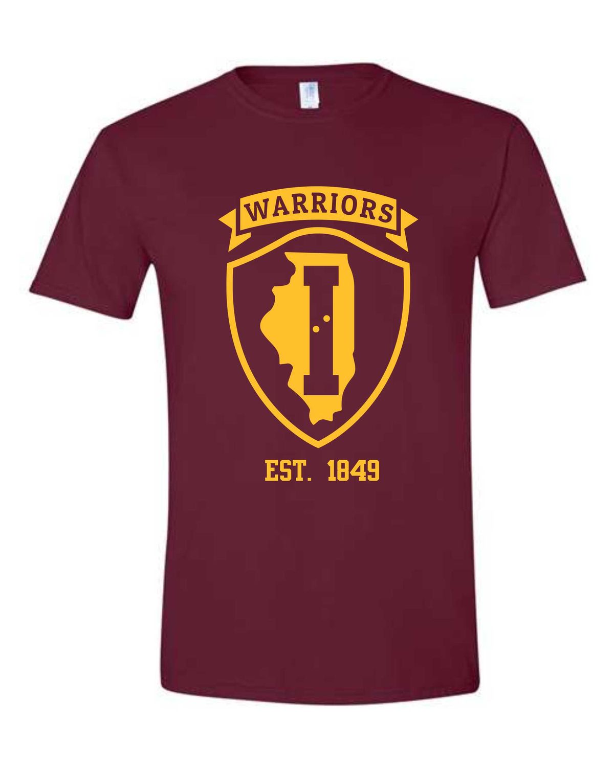 ISVI WARRIORS-64000 MAROON SOFT STYLE-T (FRONT PRINT)