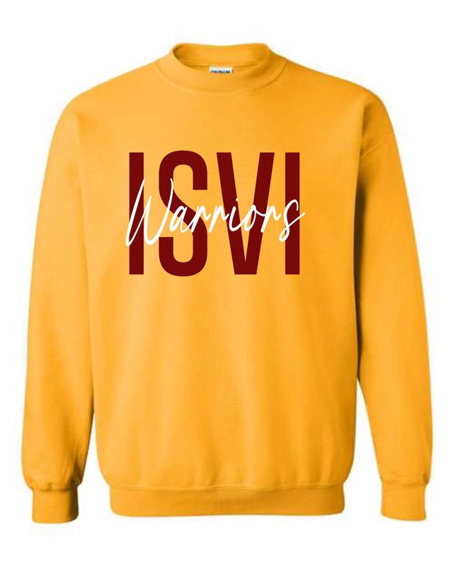 ISVI WARRIORS-18000 GOLD CREWNECK SWEATSHIRT