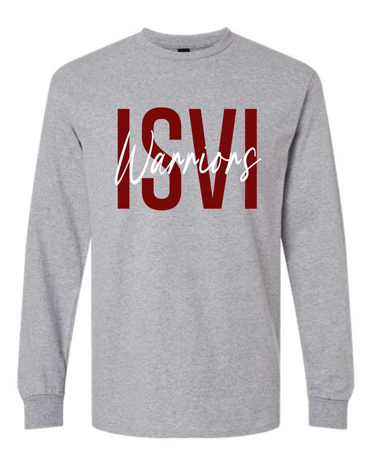ISVI WARRIORS-5400 SPORT GREY LONG SLEEVE-T