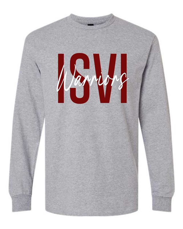ISVI WARRIORS-5400 SPORT GREY LONG SLEEVE-T