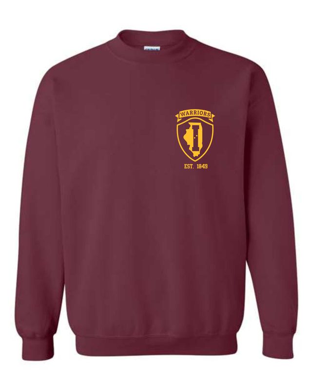 ISVI WARRIORS-5400 MAROON LONG SLEEVE-T (FRONT &amp; BACK PRINT)