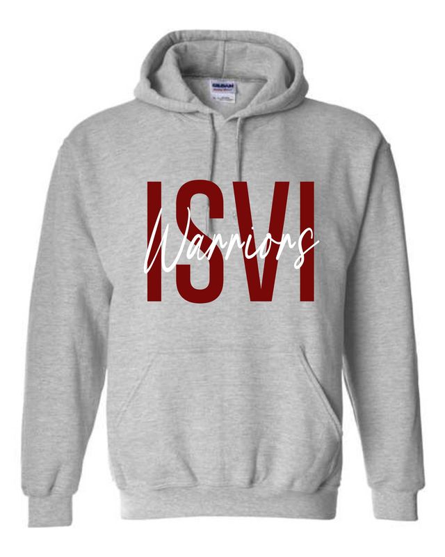 ISVI WARRIORS-18500 SPORT GREY PULLOVER HOODIE