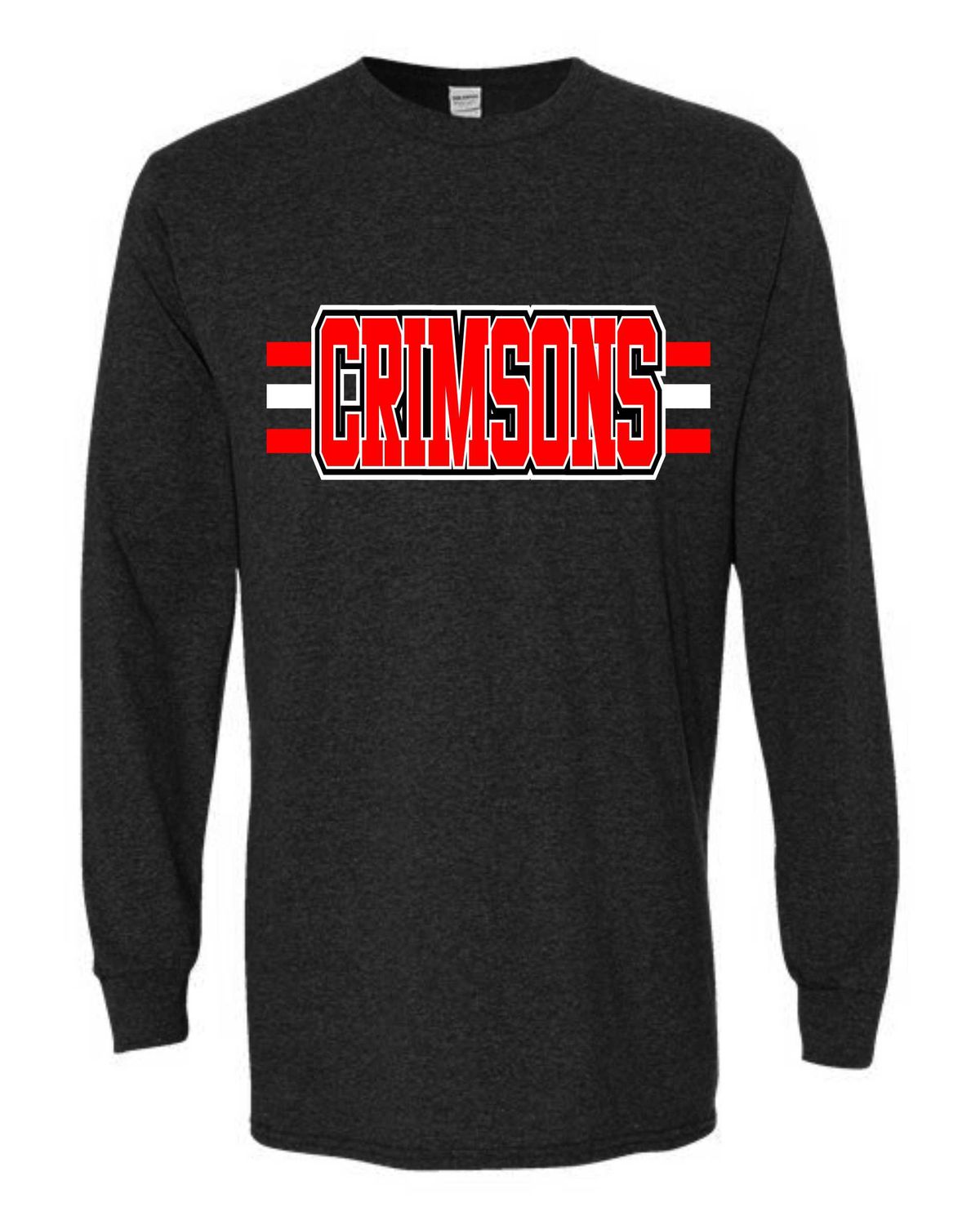 JMS FALL-5400 BLACK CRIMSONS (BOLD)  / LONG SLEEVE-T