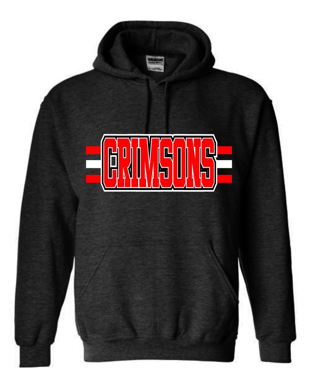JMS FALL-18500 BLACK CRIMSONS (BOLD)  / PULLOVER HOODIE