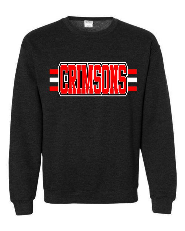 JMS FALL-18000 BLACK CRIMSONS (BOLD)  / CREWNECK SWEATSHIRT