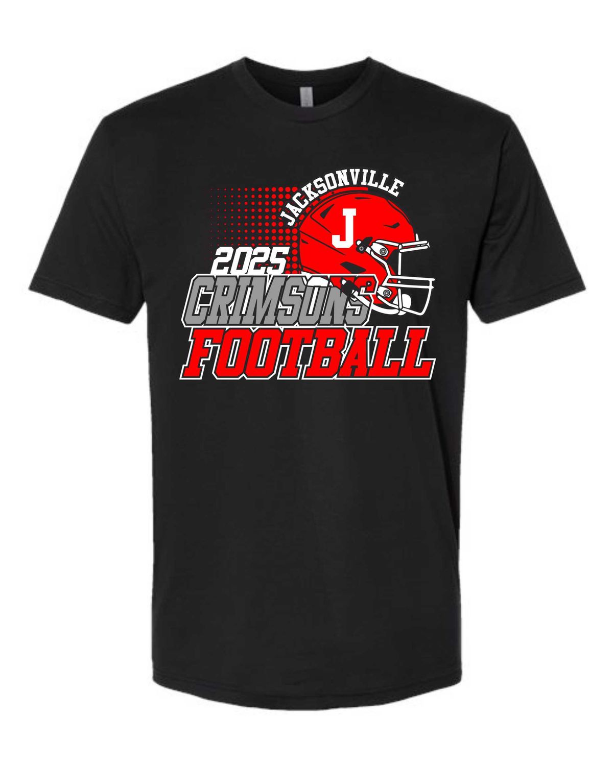 JMS FOOTBALL-BLACK ROSTER DESIGN-64000 SOFT STYLE-T (FRONT &amp; BACK PRINT)